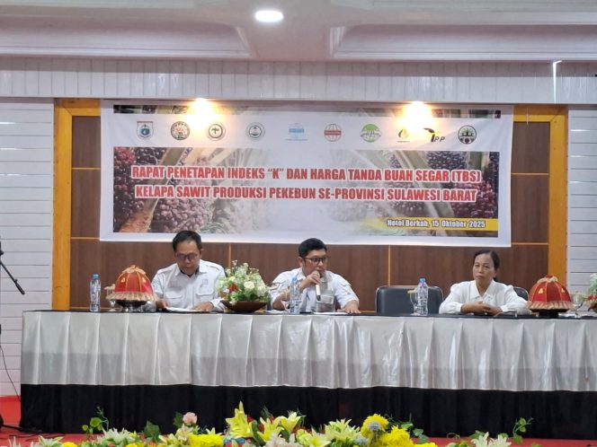
					Harga TBS Kelapa Sawit Sulbar Periode Oktober 2025 Sebesar Rp 3.258,32 Perkilogram