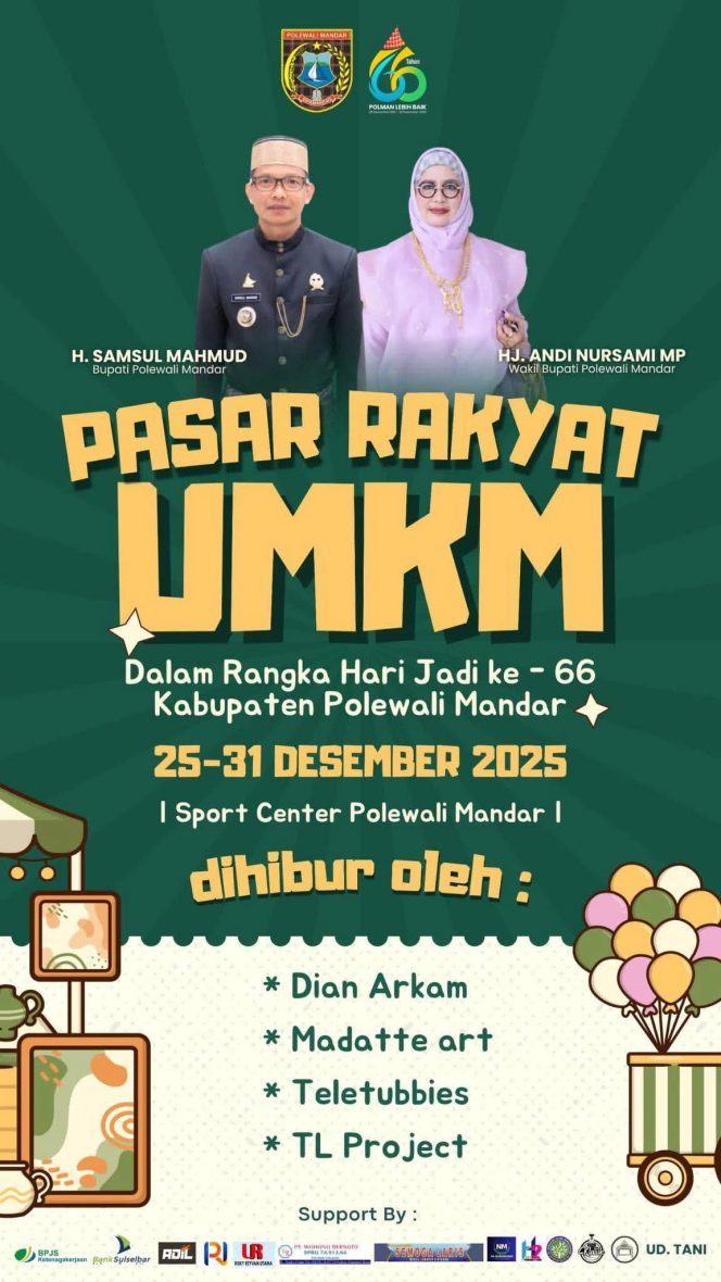 
					Sambut HUT ke-66 Kabupaten Polewali Mandar, Digelar Pasar Rakyat UMKM