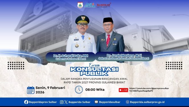 
					Menuju Sulbar Maju dan Sejahtera, Pemprov Siapkan Forum Publik RKPD 2027
