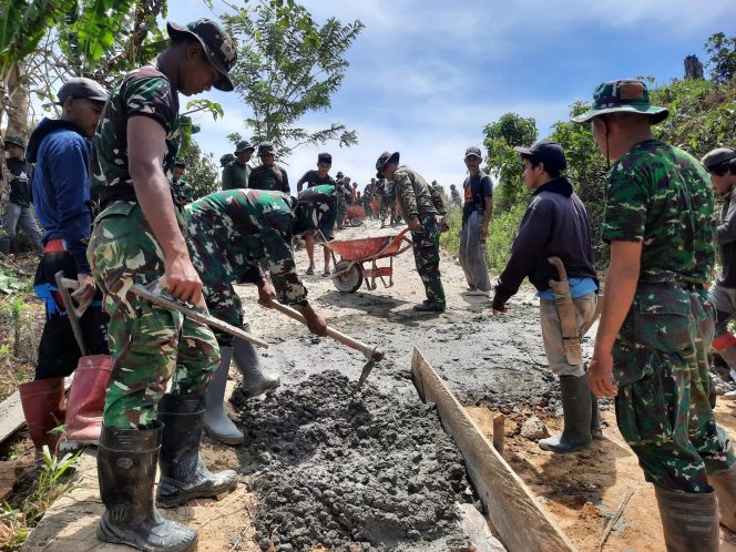 
					Semangat Pengabdian, Satgas TMMD Tetap Bekerja Meski Sasaran Fisik Selesai