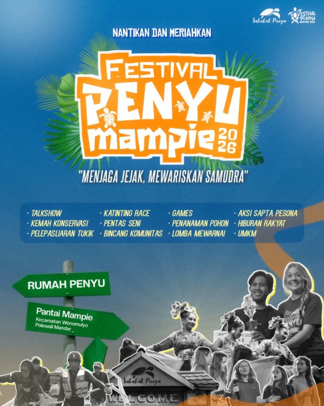 
					Dorong Pariwisata Berkelanjutan, Festival Penyu Mampie 2026 Kembali Digelar